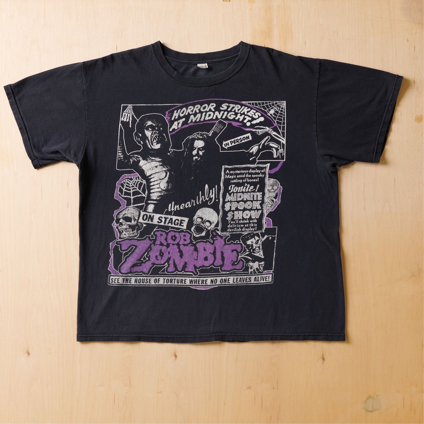 y2k Rob Zombie Horror Strikes At Midnight Tee